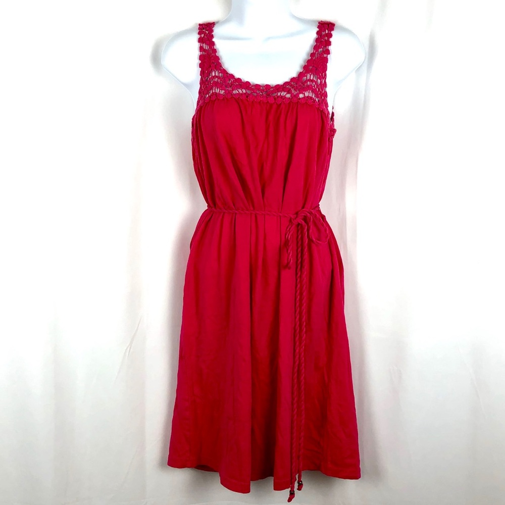 G.H.Bass Cotton knit crocheted sleeveless dress S